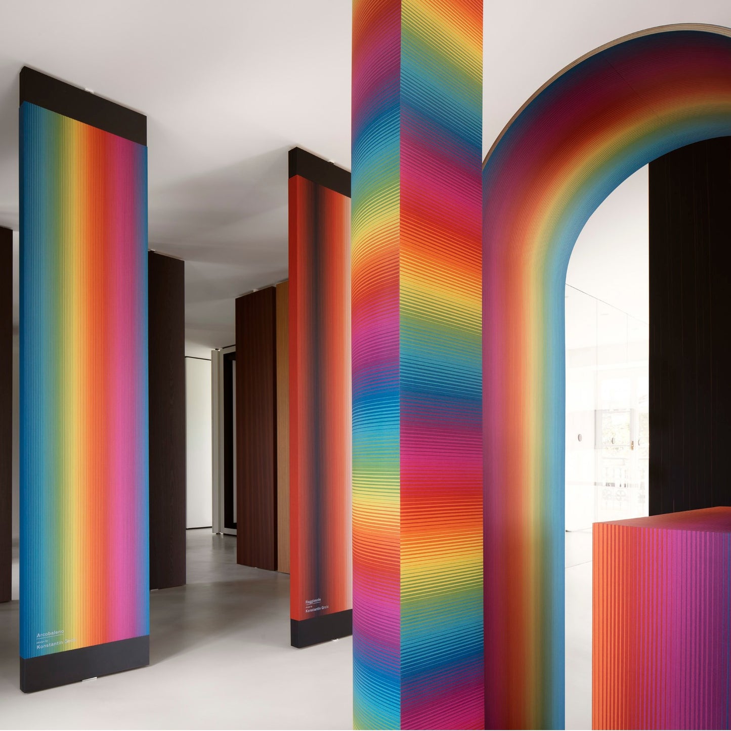 Rainbow Solid Wood Texture Board