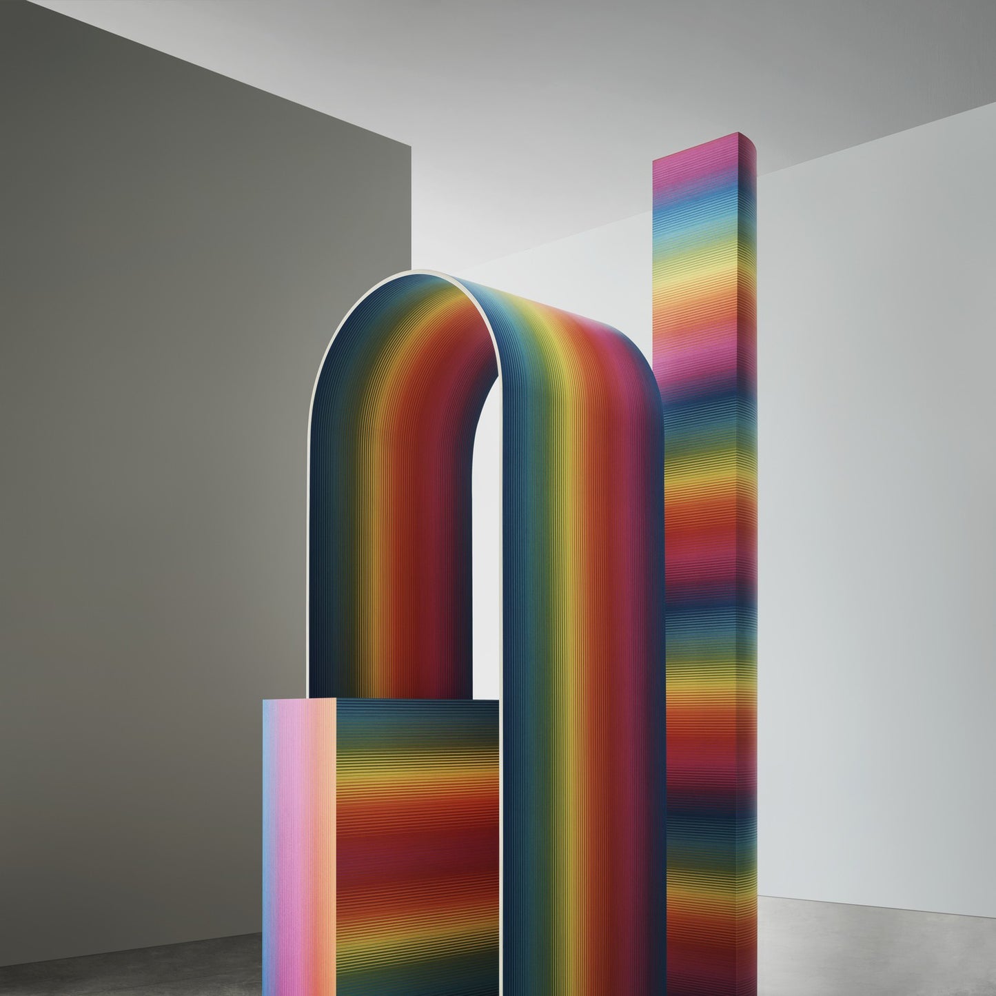 Rainbow Solid Wood Texture Board