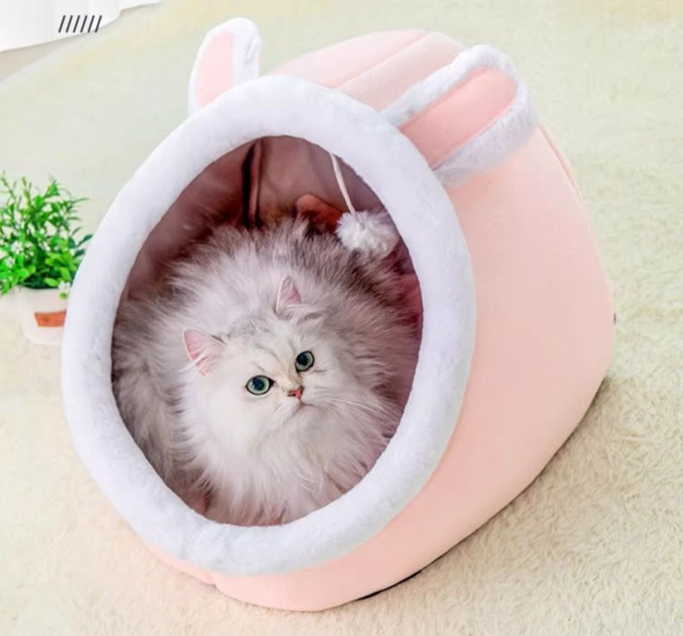 Cozy Crystal Fleece Pet Cave