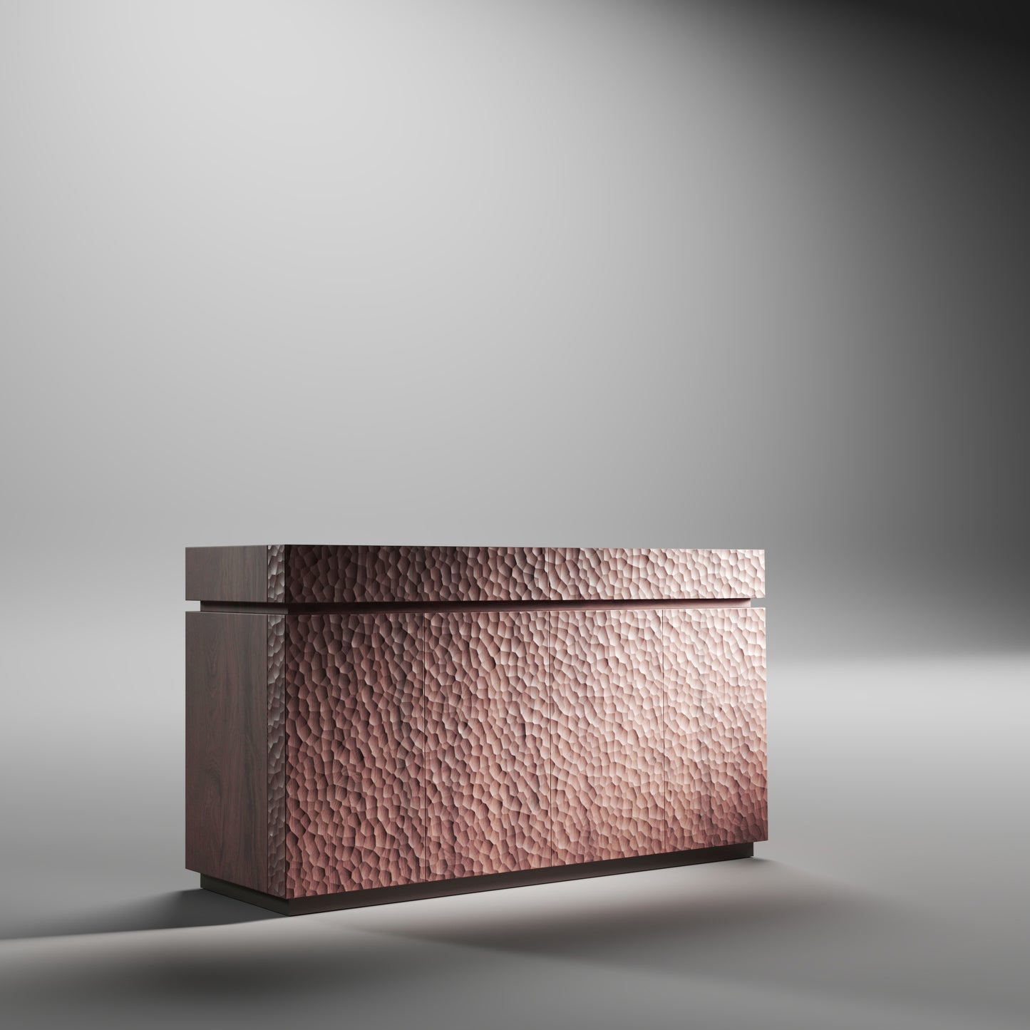 Bold Hammered Finish Solid Wood Texture Board