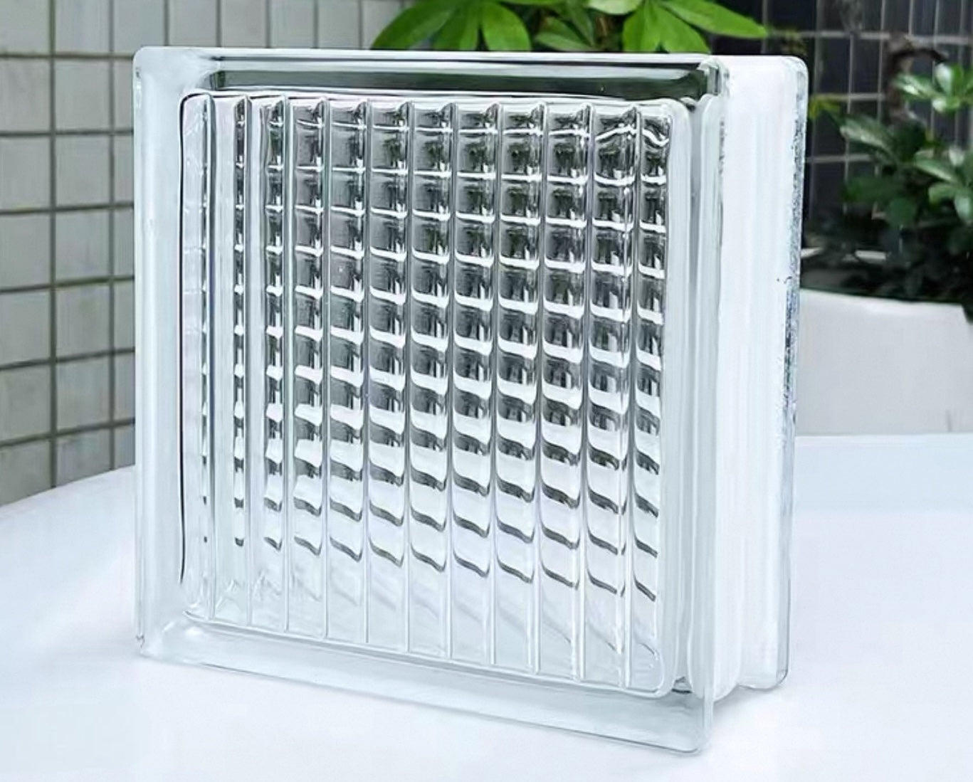 Linear Prism Glass Block