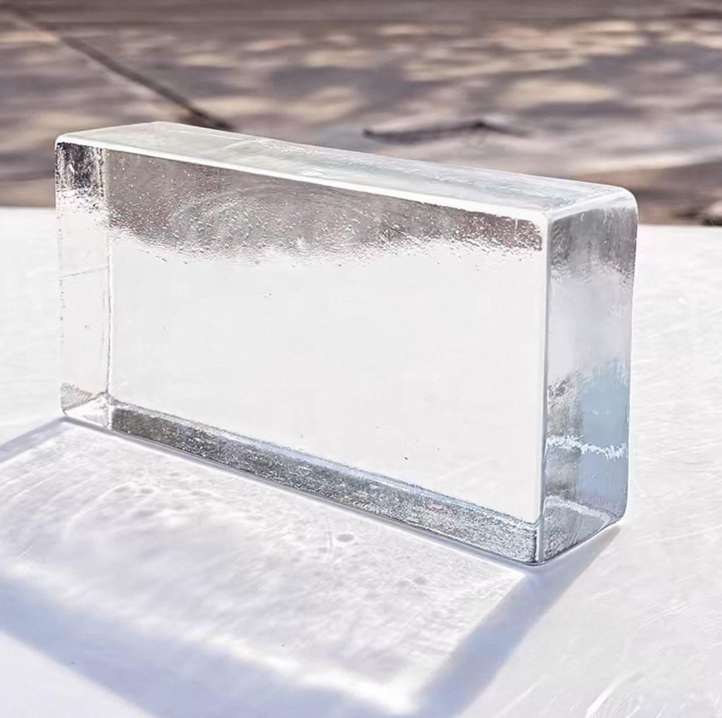 Mist Texture micro-textured clear glass brick for luminous interiors by MIOLISM
