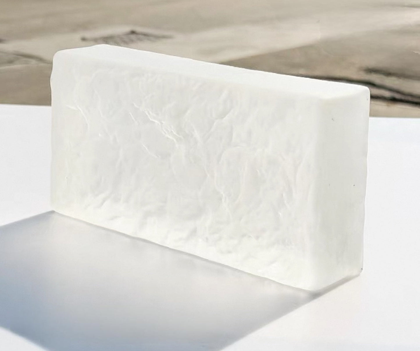 Frosted Crystal matte ice-textured glass brick for diffused light walls by MIOLISM
