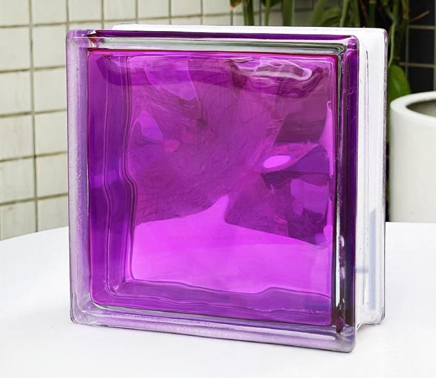 Cloud Mist Hollow Glass Brick—Violet Drift