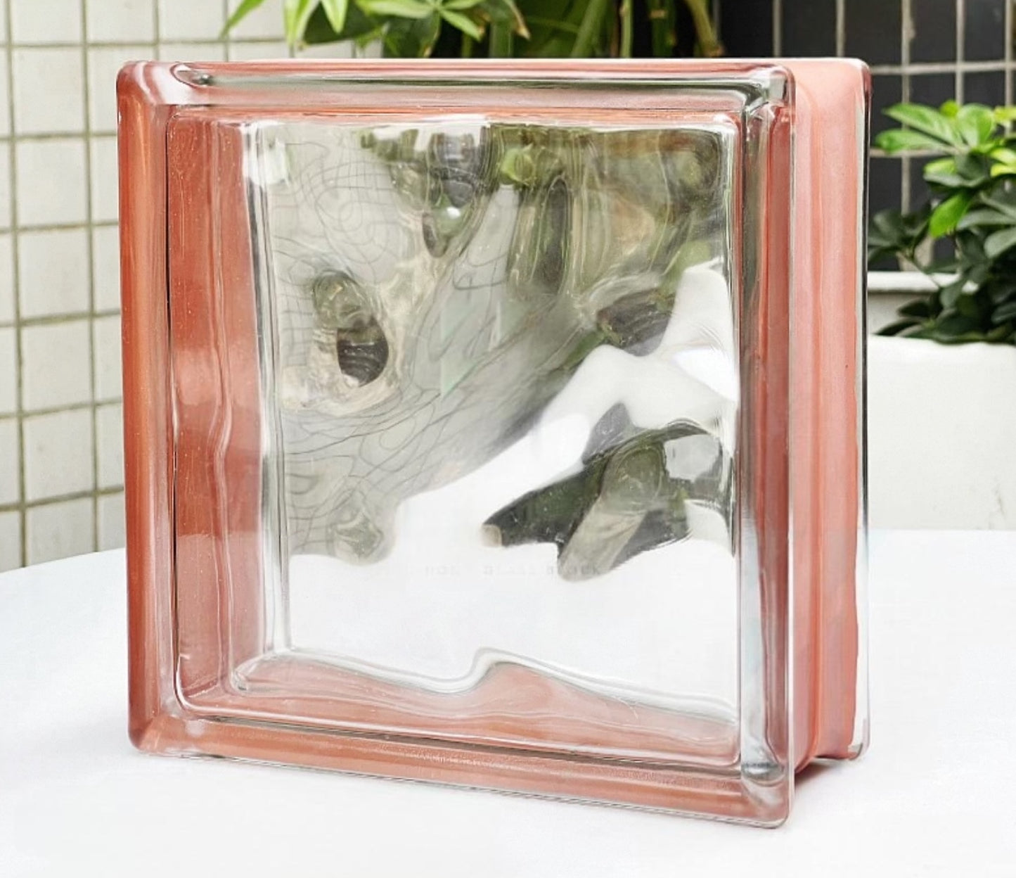 Cloudline Hollow Glass Brick – Peach Tea