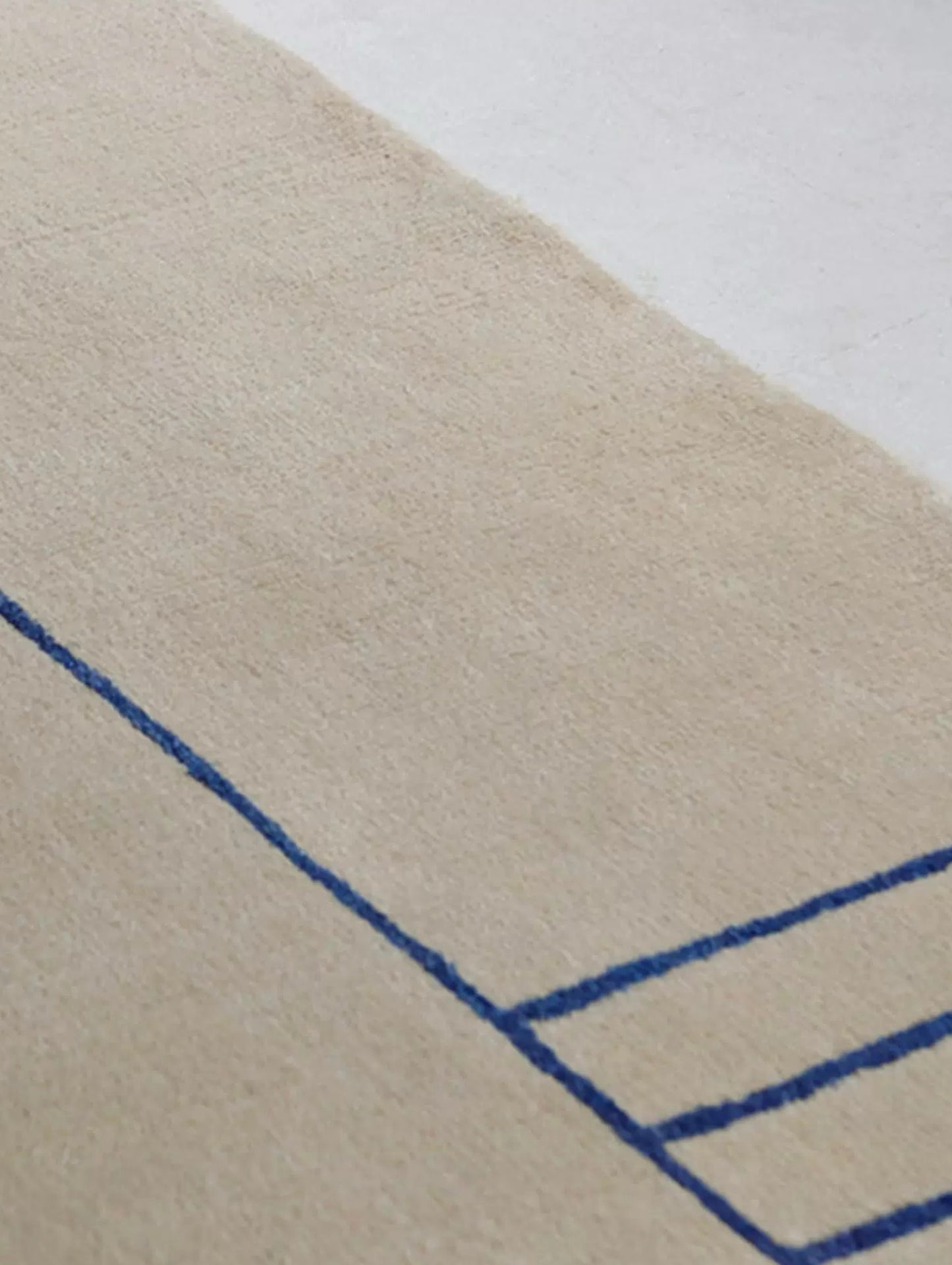 Framework Lines Handwoven Rug – Sand & Azure
