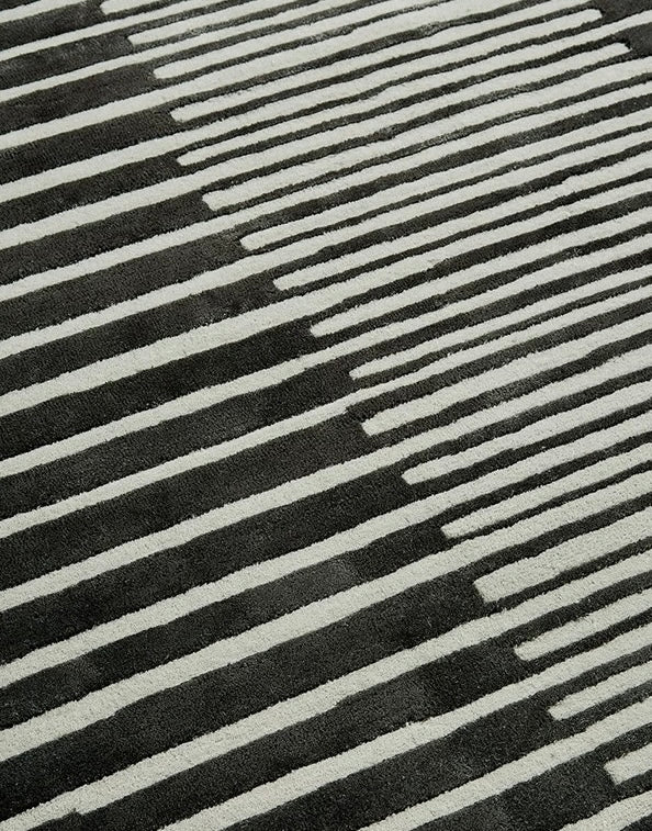 Horizon Lines Handwoven Rug — Earthline / Monochrome
