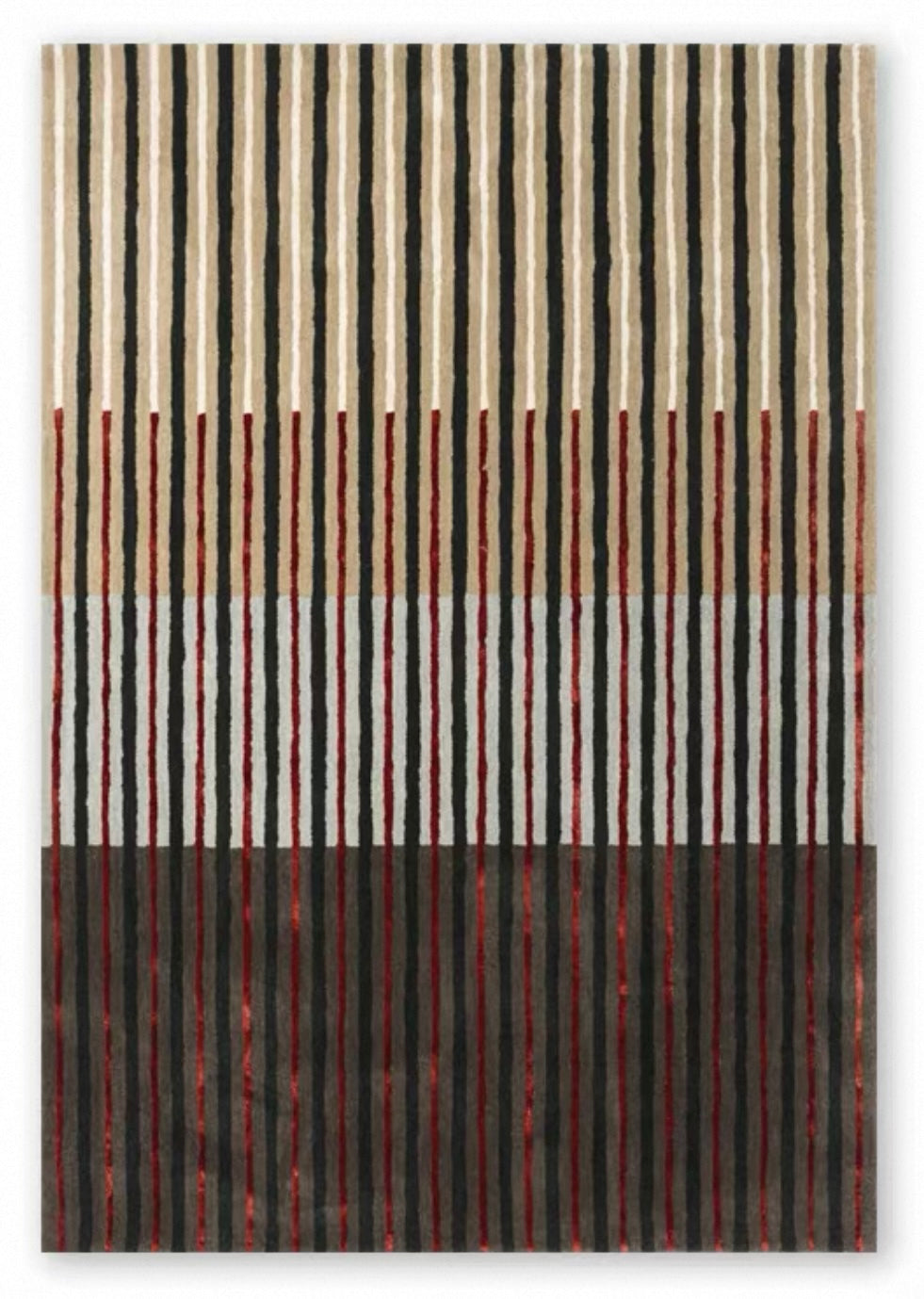 Horizon Lines Handwoven Rug — Earthline / Monochrome