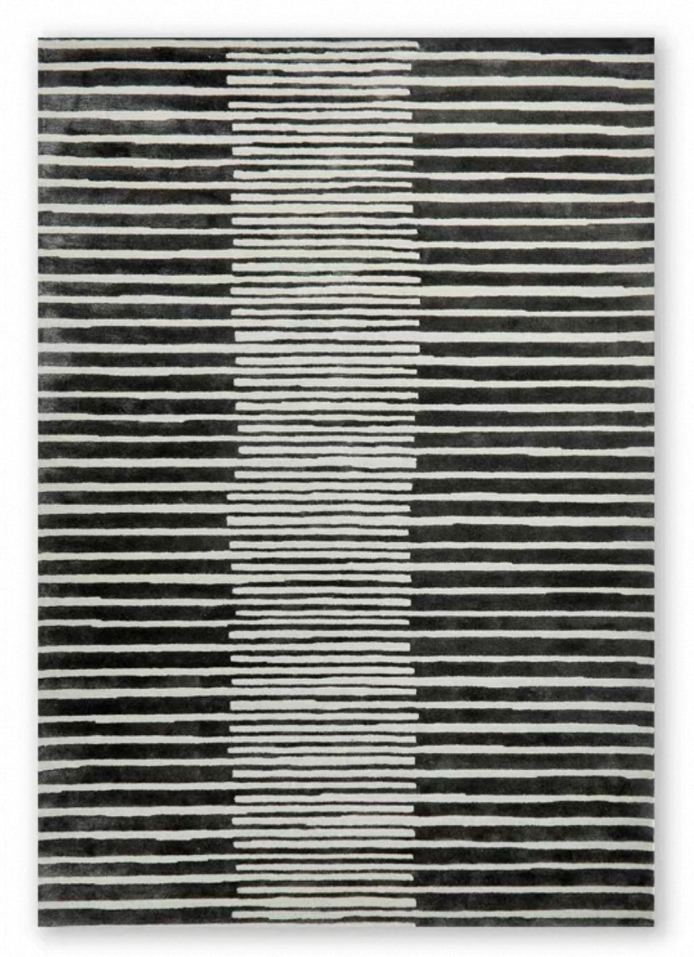 Horizon Lines Handwoven Rug — Earthline / Monochrome