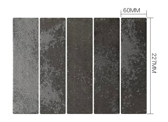 Black Metal Mottled Ceramic Tile