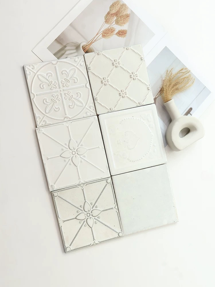 Embossed Floral Artisan Tile