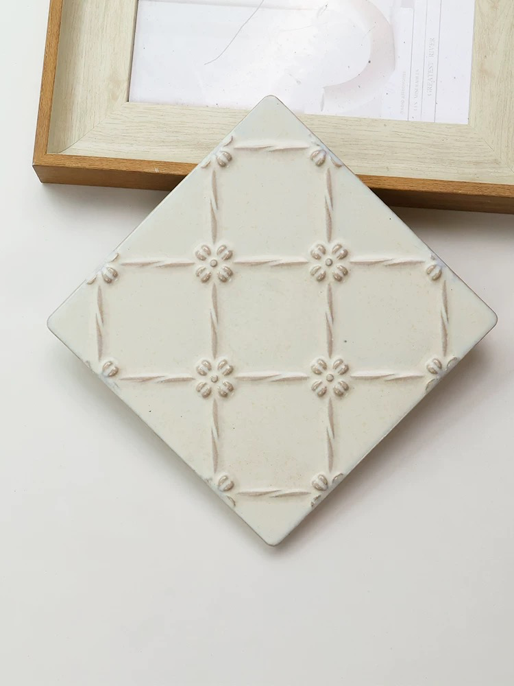 Embossed Floral Artisan Tile