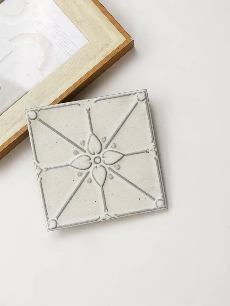 Embossed Floral Artisan Tile