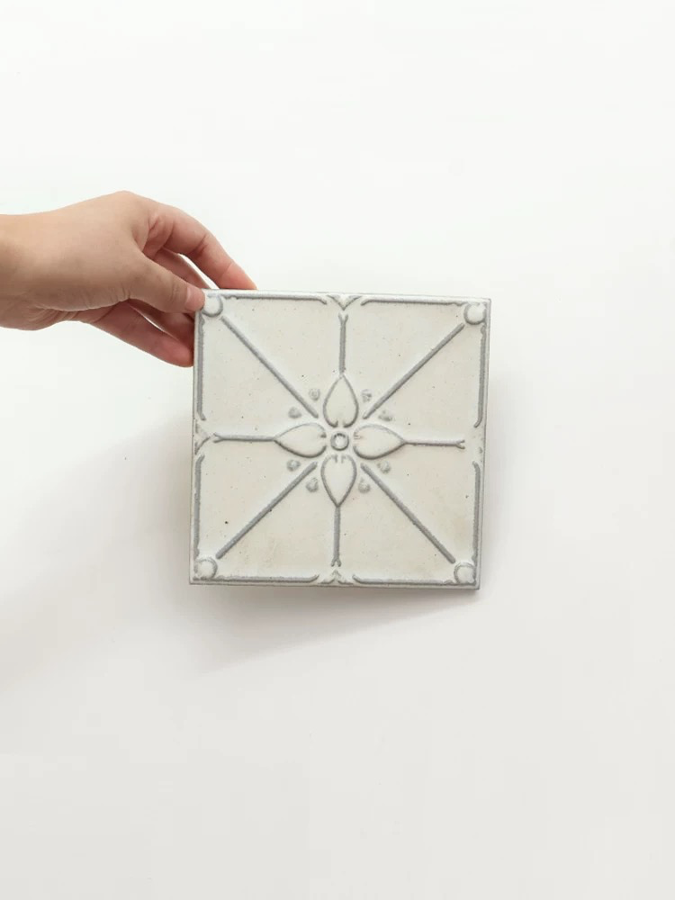 Embossed Floral Artisan Tile