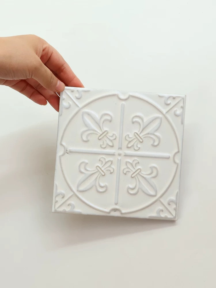 Embossed Floral Artisan Tile