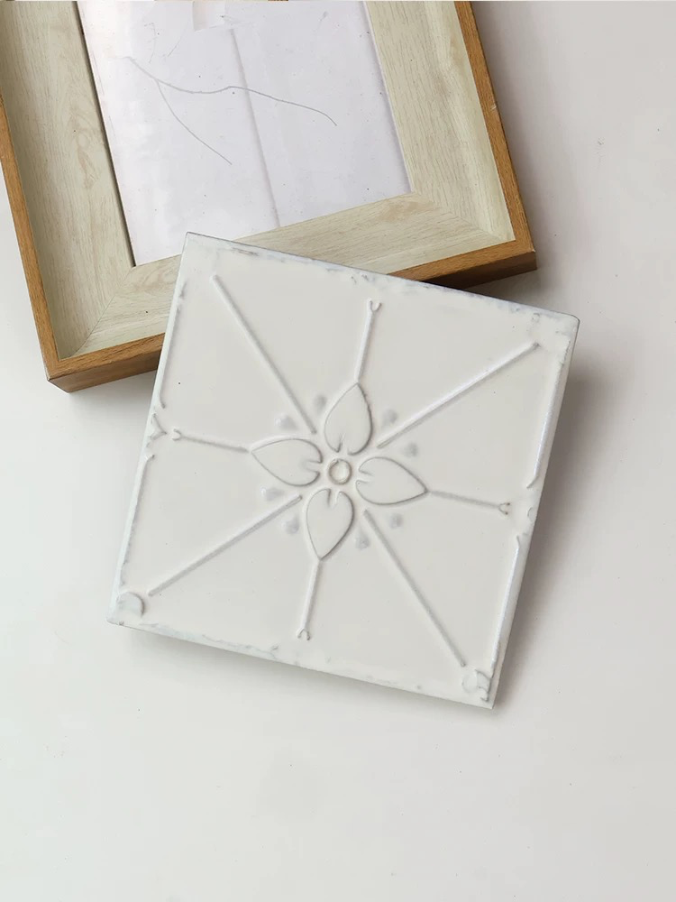 Embossed Floral Artisan Tile