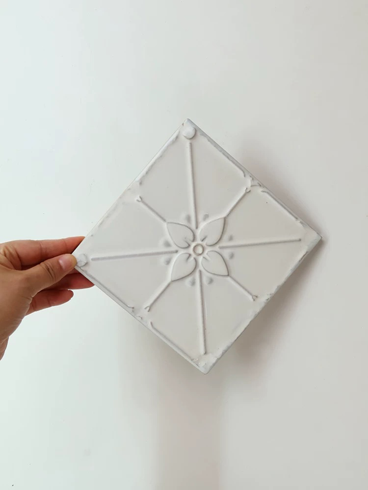 Embossed Floral Artisan Tile