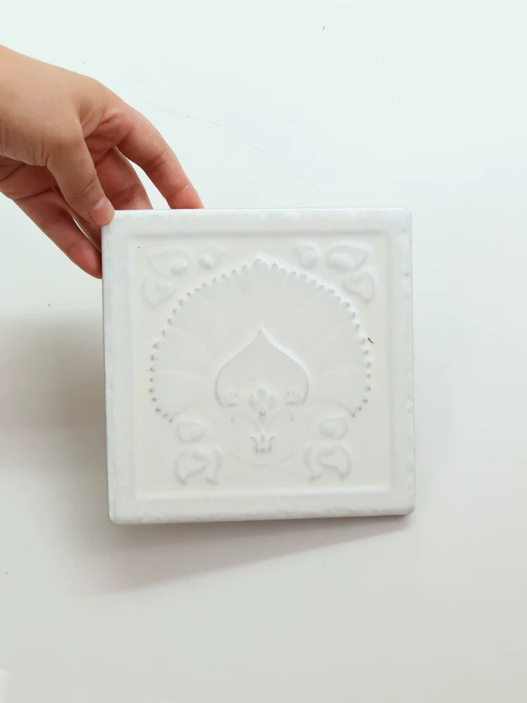 Embossed Floral Artisan Tile