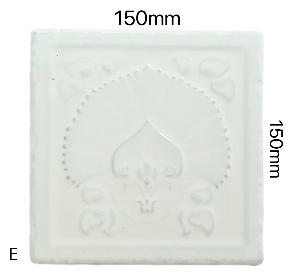 Embossed Floral Artisan Tile