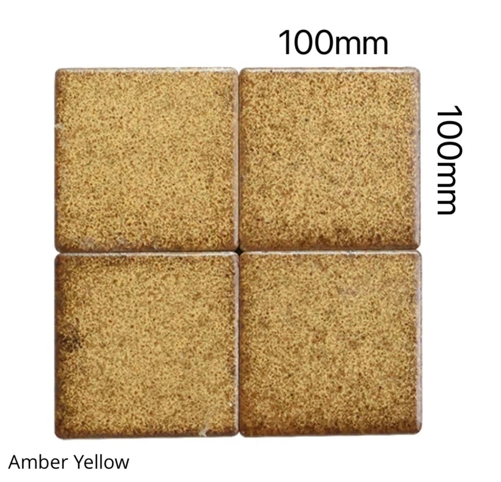Imperial Glaze Handmade Tile - Amber Yellow