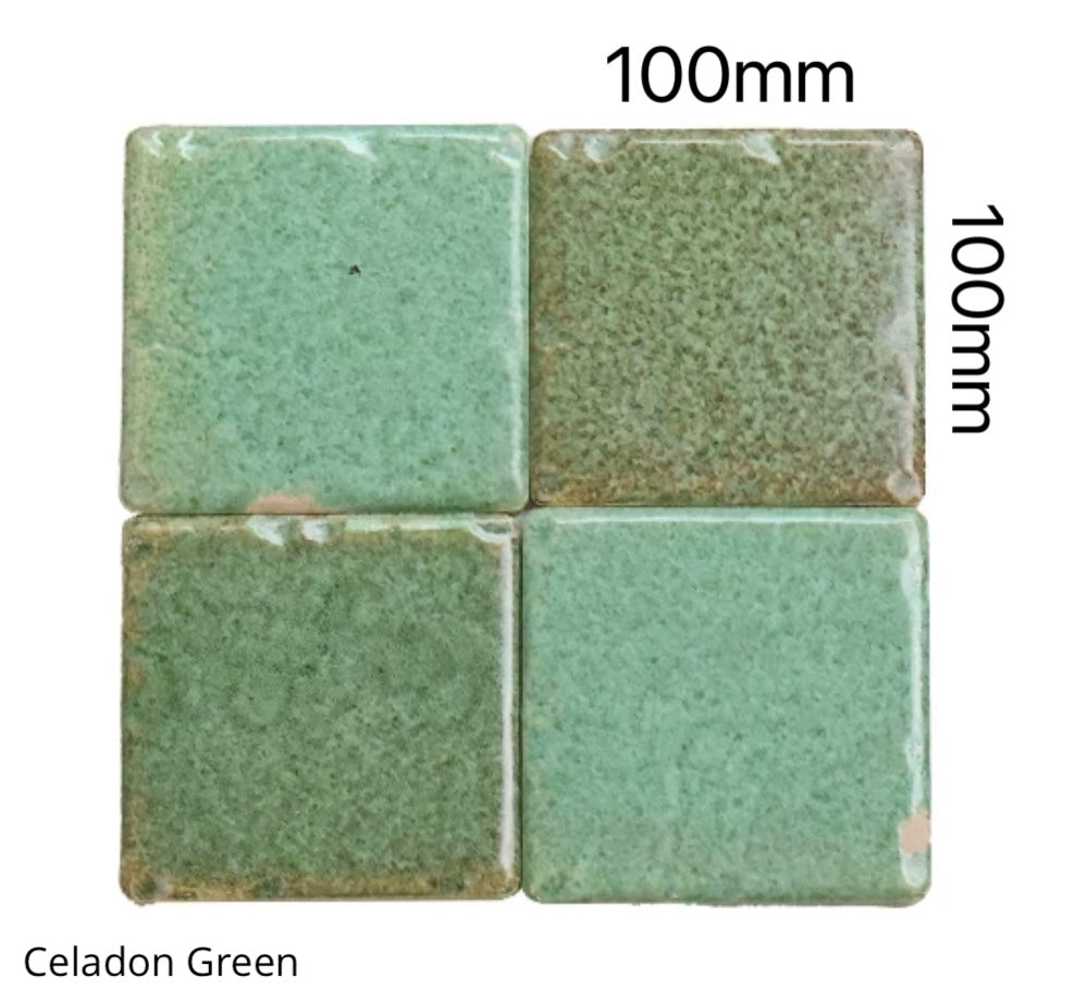 Imperial Glaze Handmade Tile - Celadon Green