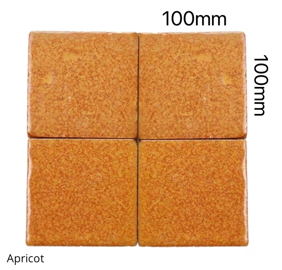Imperial Glaze Handmade Tile - Apricot
