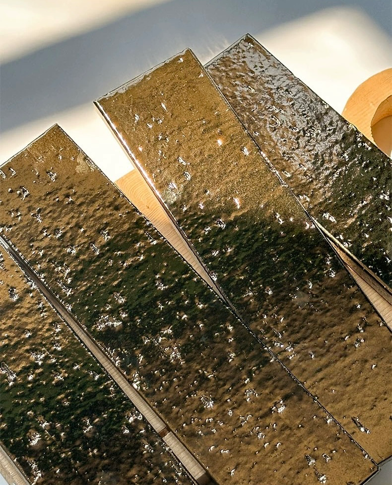 Glazed Ceramic Texture Long Strip Tile - Golden Dream