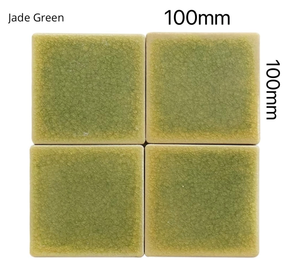 Celestial Glaze Artisan Tiles - Jade Green