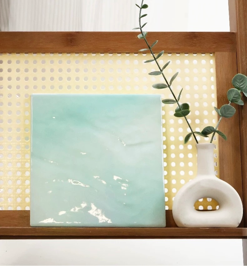Serenity Glaze Handmade Ceramic Tile - Lake Blue
