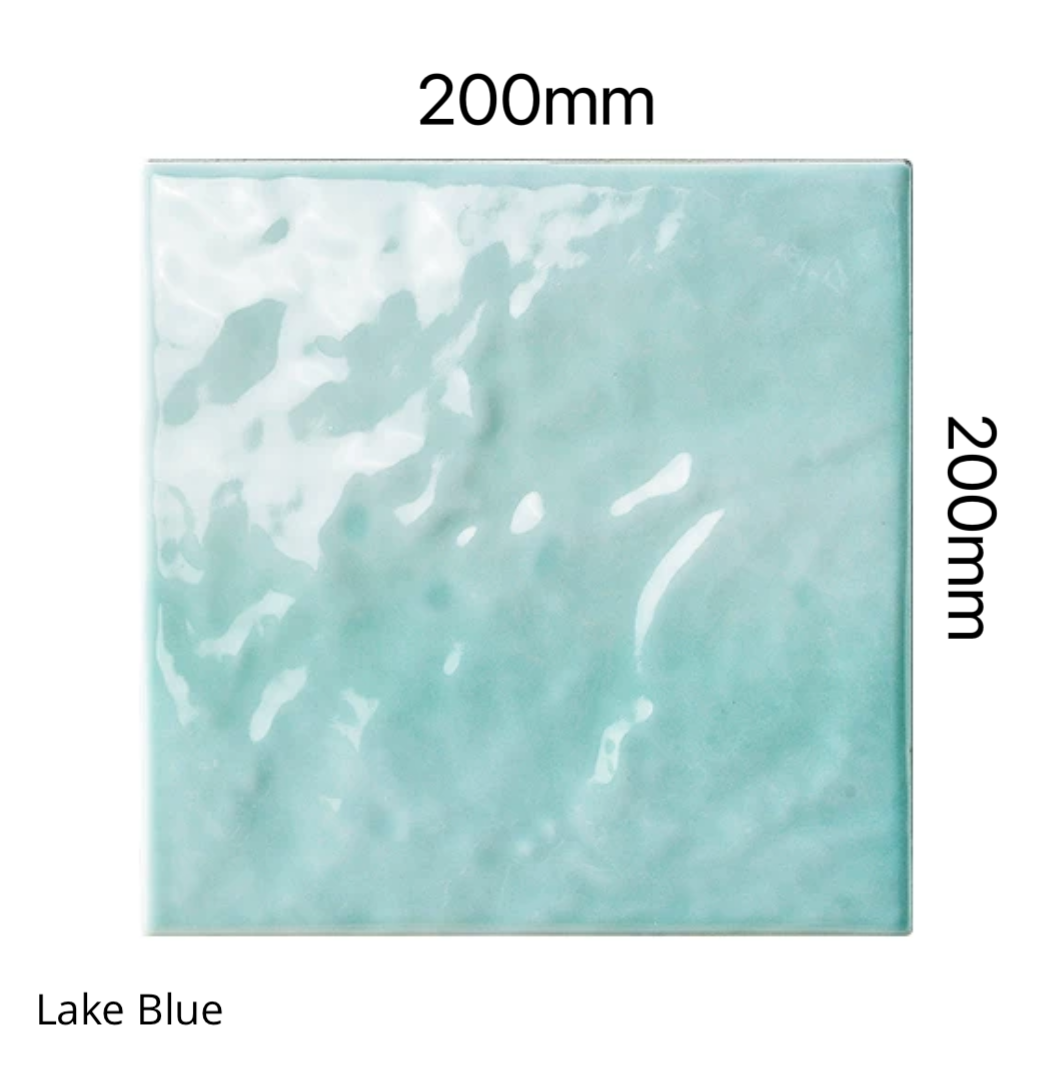 Serenity Glaze Handmade Ceramic Tile - Lake Blue
