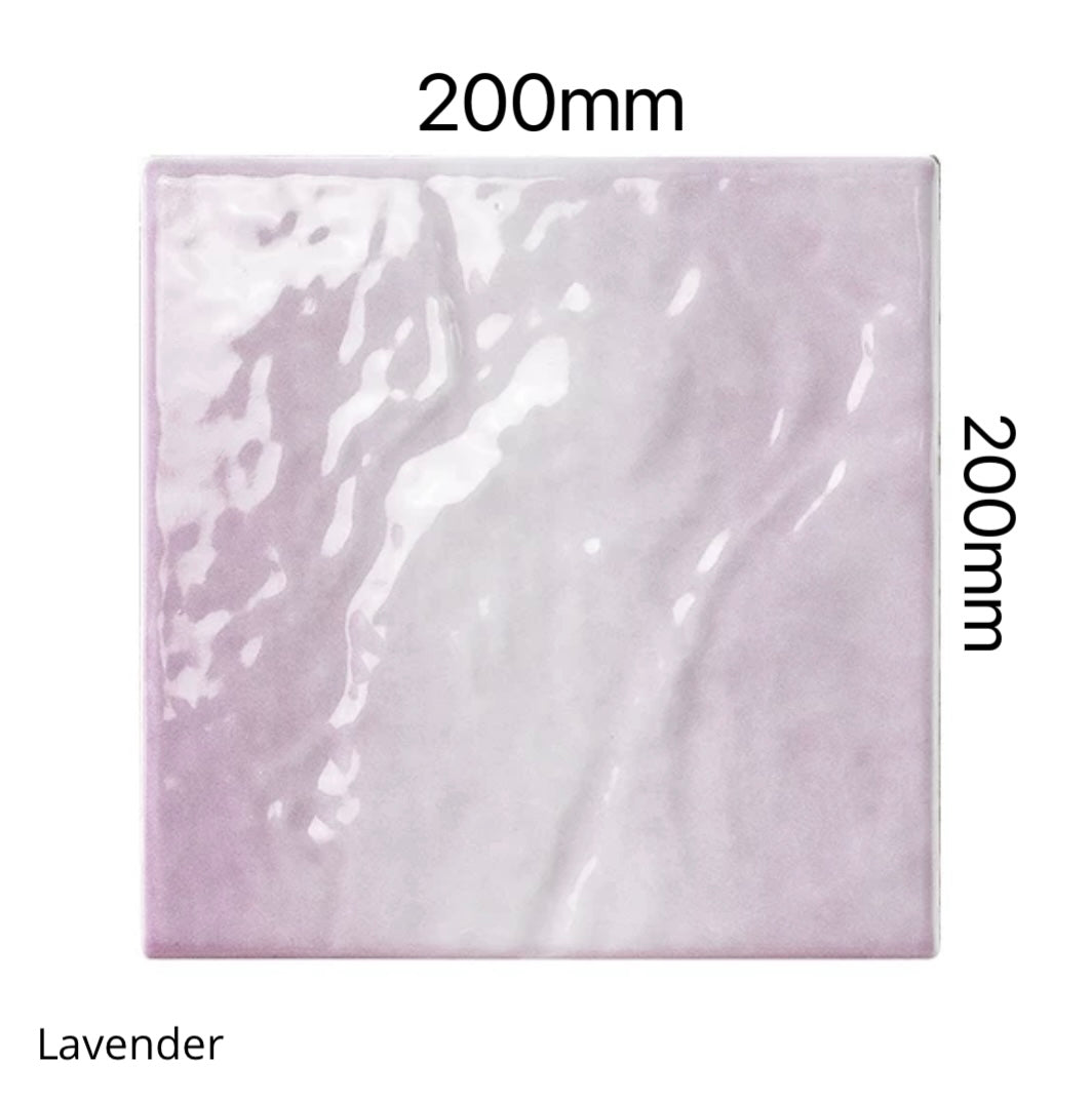 Serenity Glaze Handmade Ceramic Tile - Lavender
