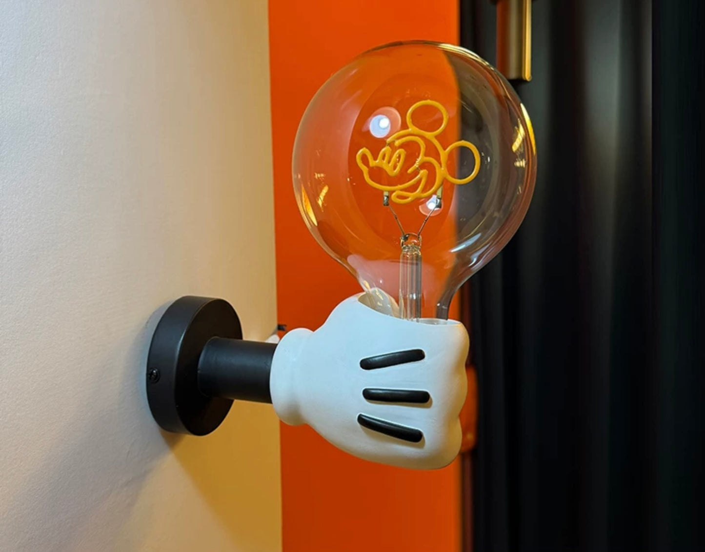 Glove Hand Wall Sconce Playful Cartoon Inspired LED Wall Light