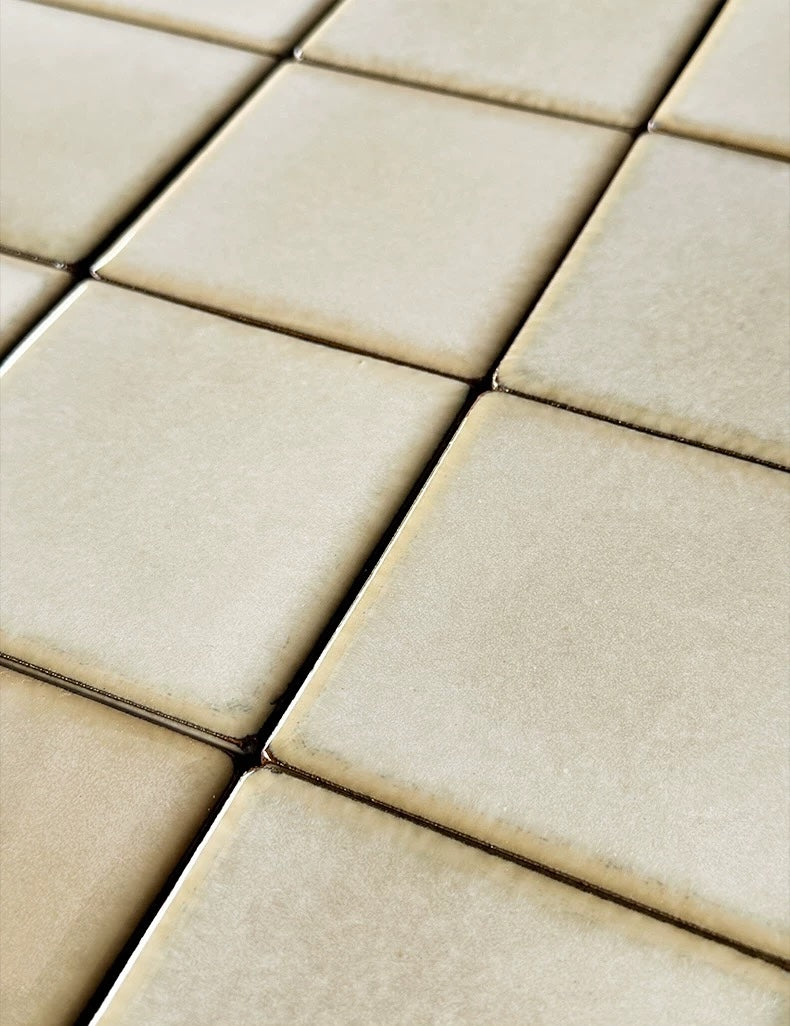 Lucente Artisan Glazed Ceramic Tile - Ivory Cream