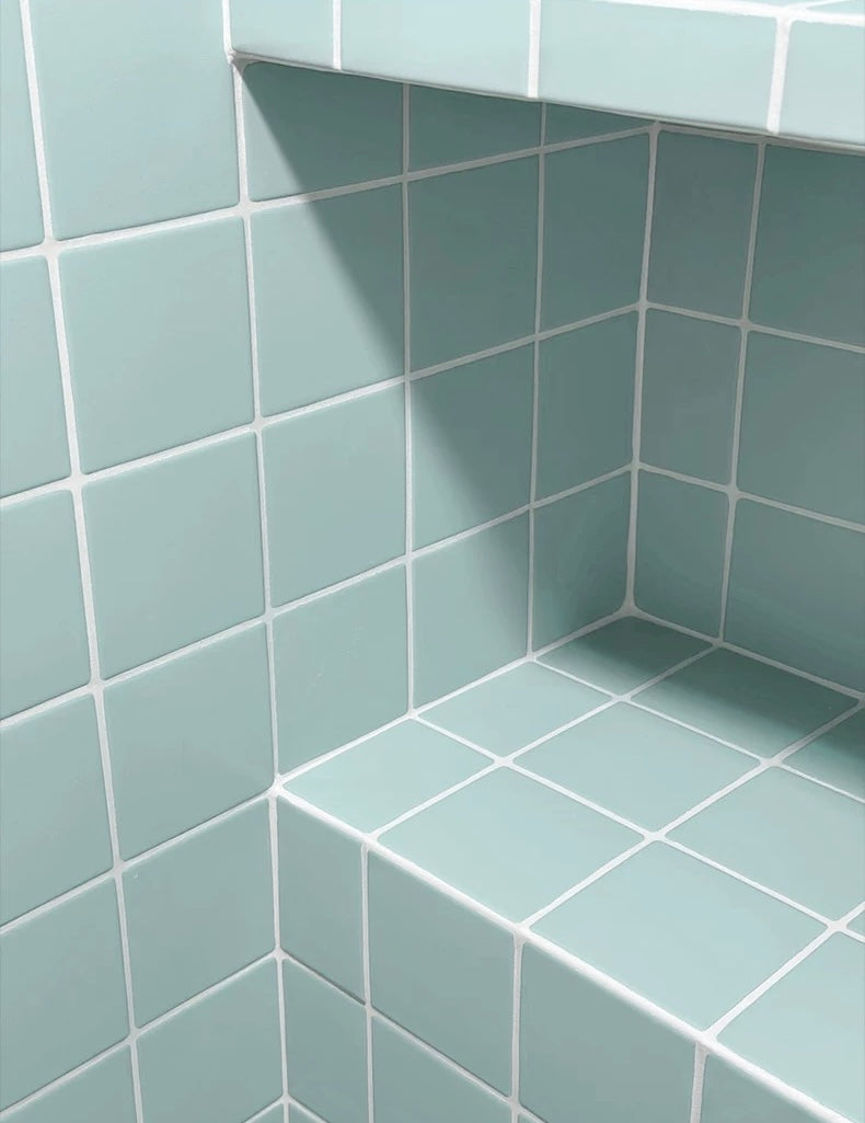 Luna Square Handmade Ceramic Tile - Blue