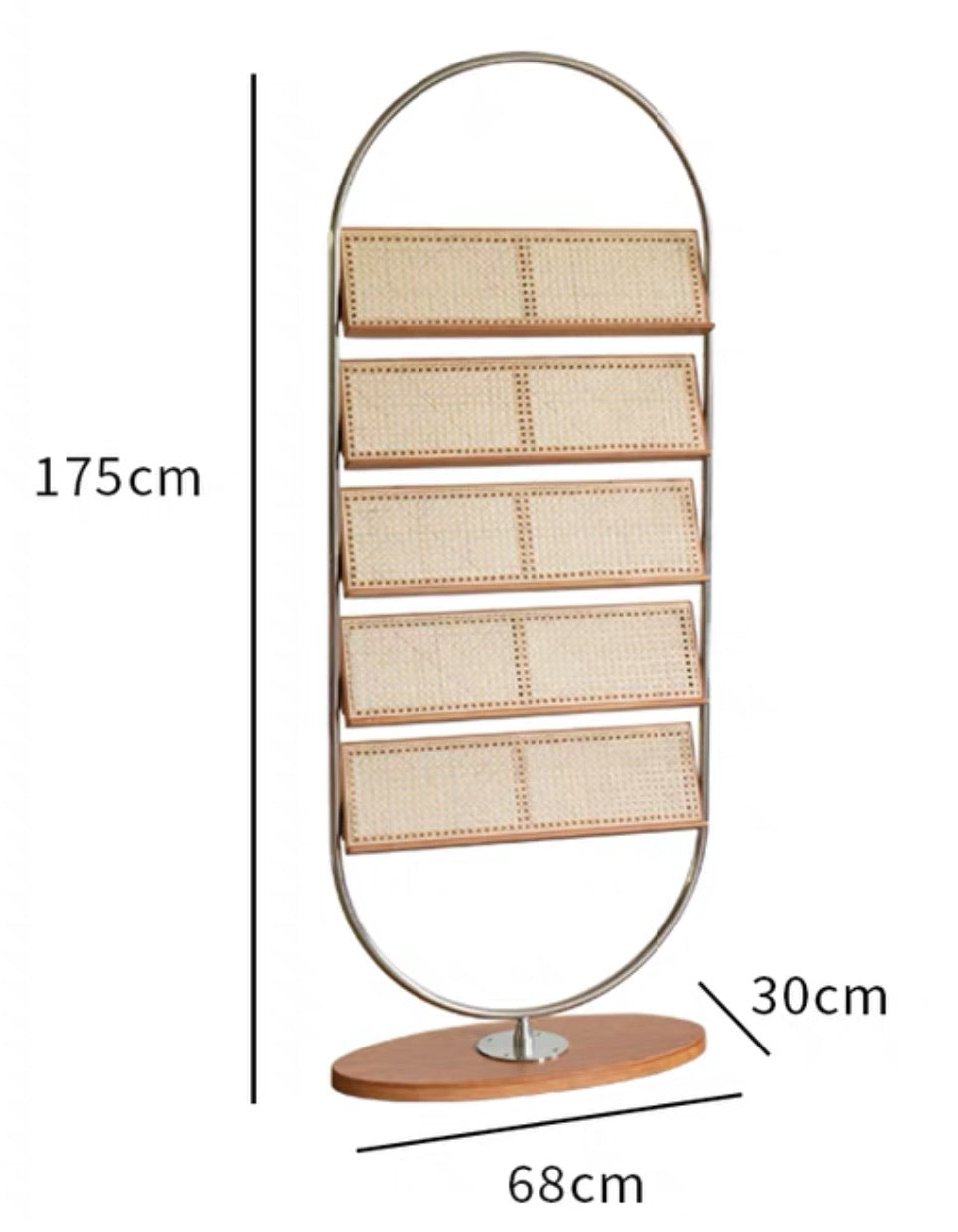 Oval Freestanding Book Rack