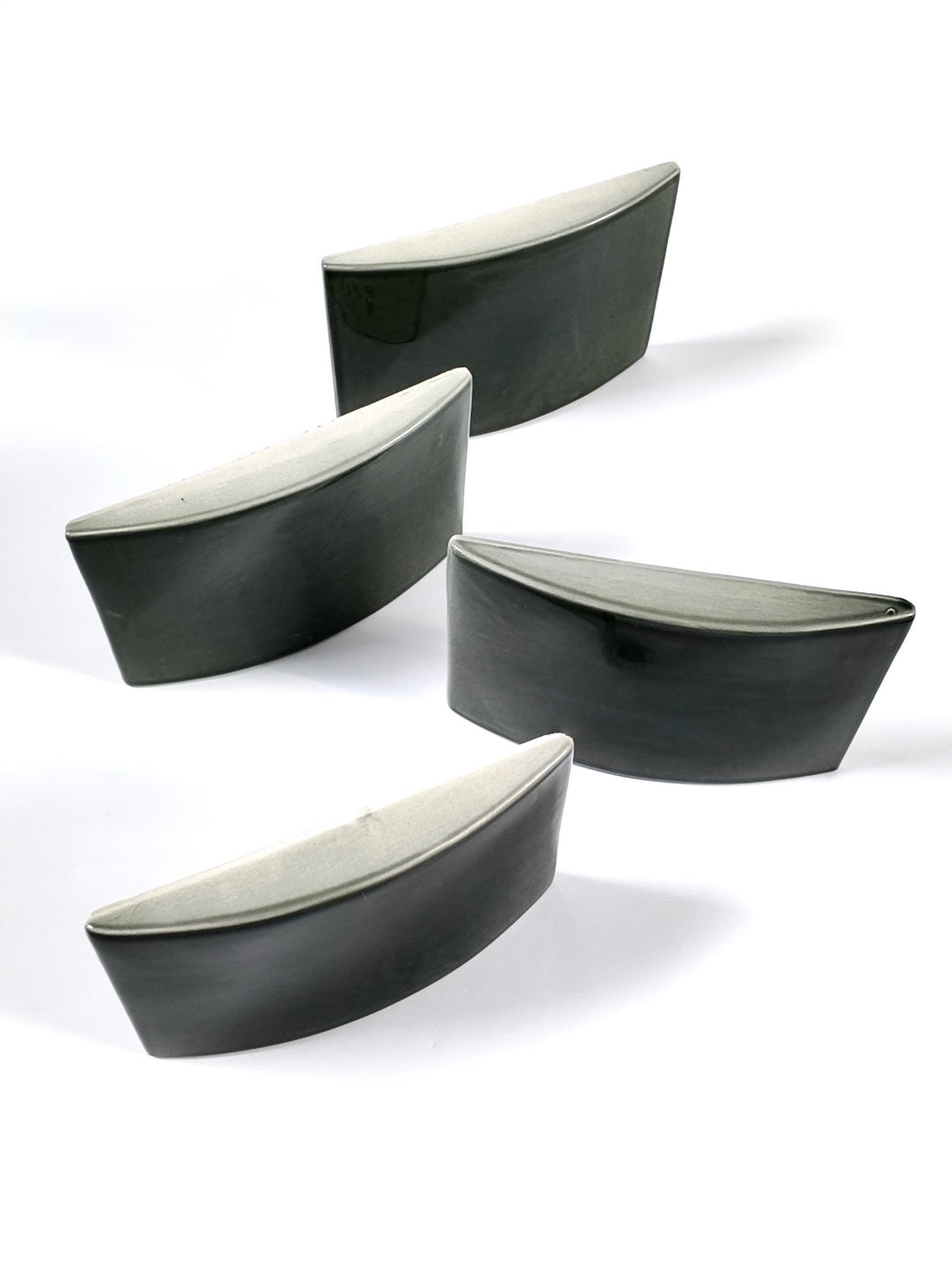 Curved Olive Handmade Ceramic Tile