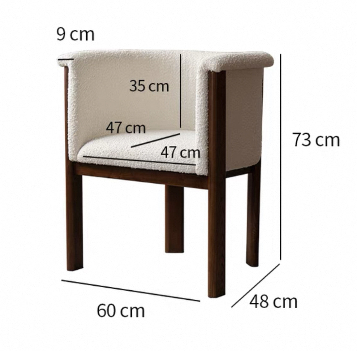 Bouclé Barrel Lounge Chair