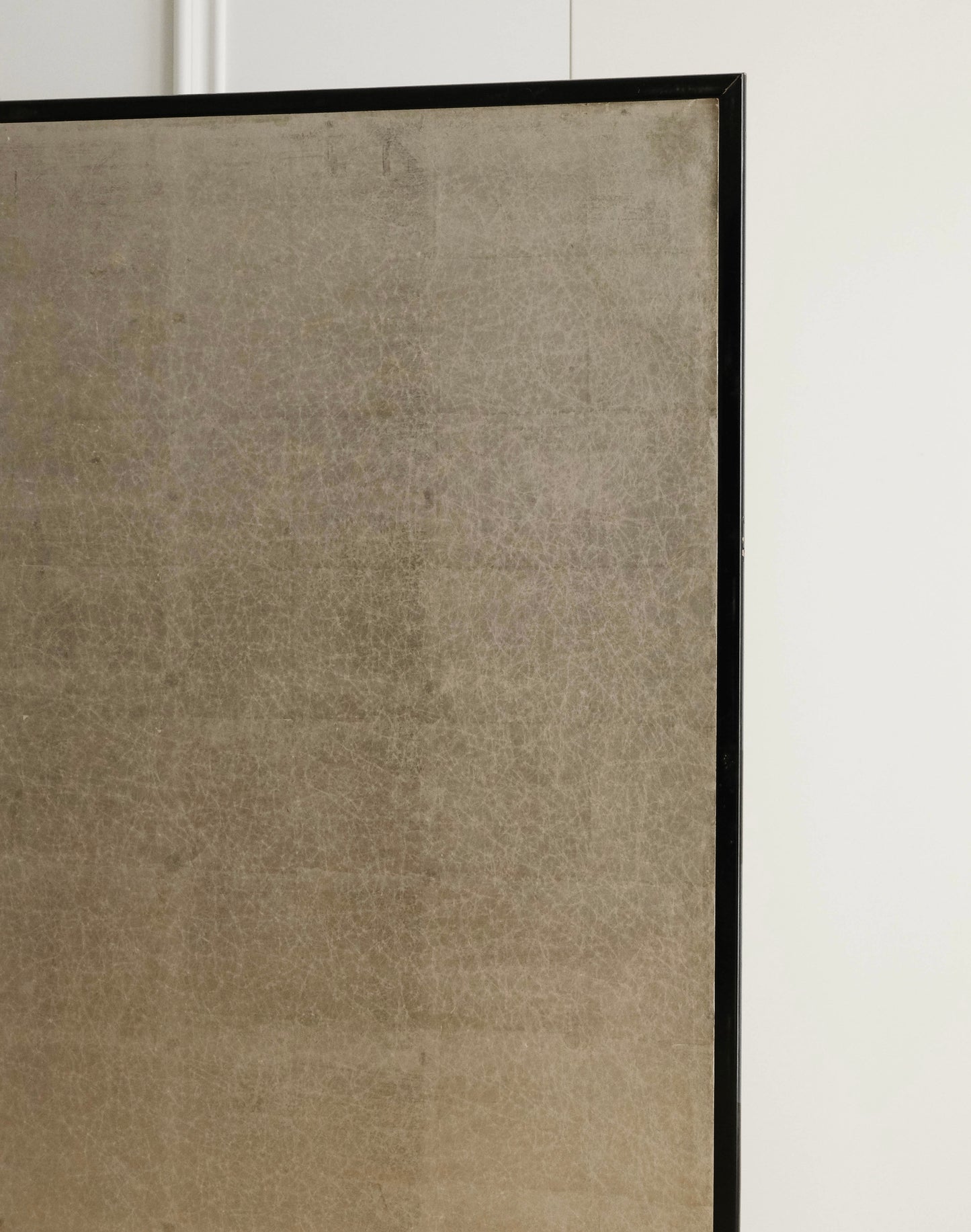 Japanese Silver Leaf Two-Panel Folding Screen