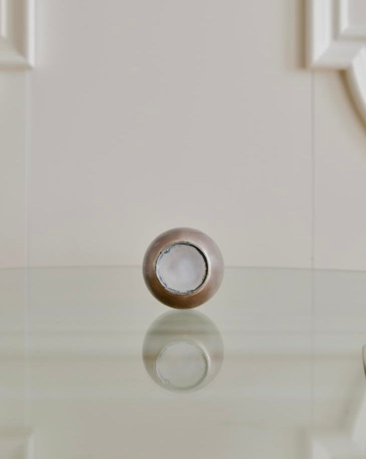 Vintage Japanese Showa Era White Copper Vase