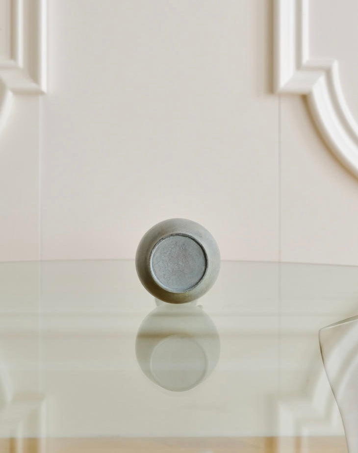 Japanese Showa Period Bronze Vase with Green Dragon Handle