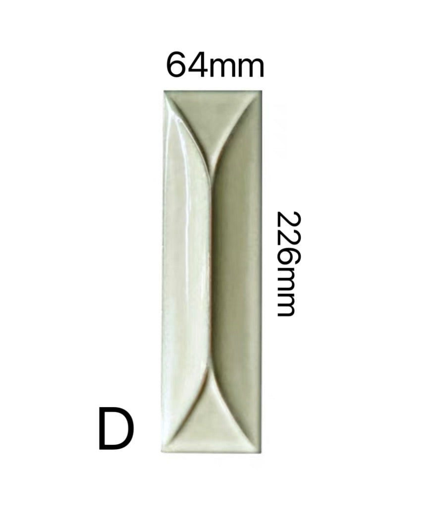 Sculpted Artisanal Ceramic Tile