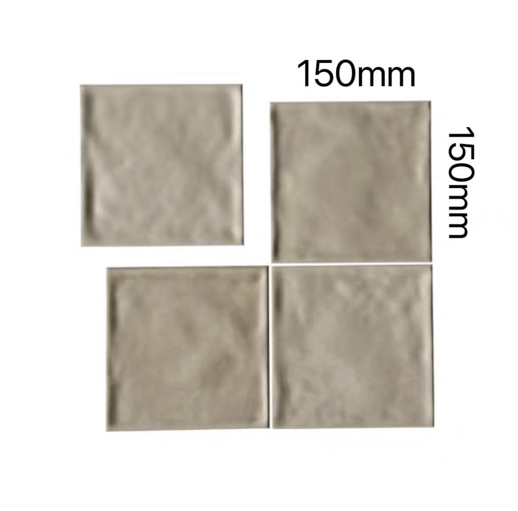 Lustrous Wave Glazed Square Tile - Pearl Sand