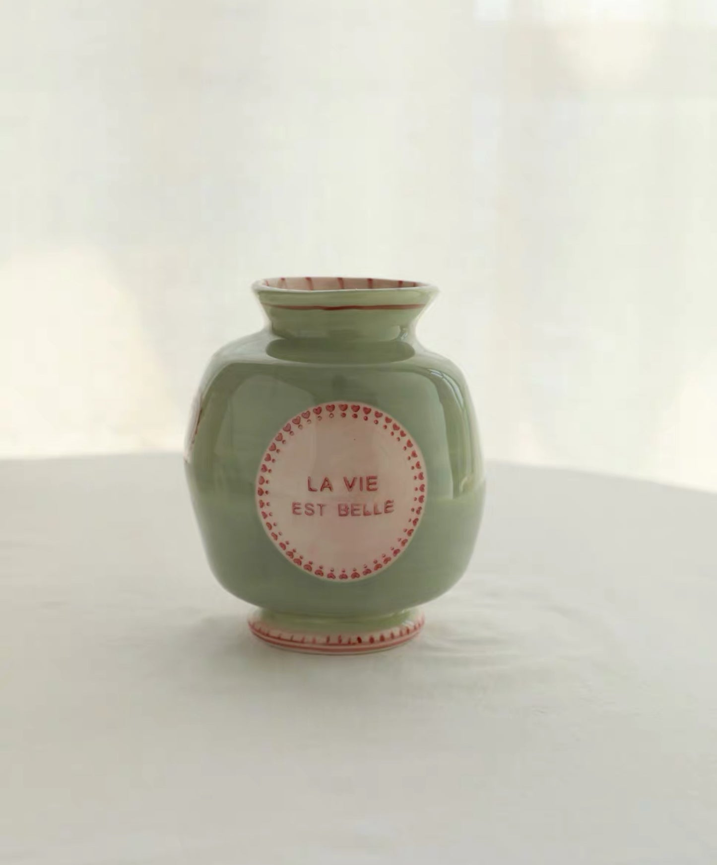 Mon Chéri & La Vie Est Belle – Hand-Painted Ceramic Bud Vases