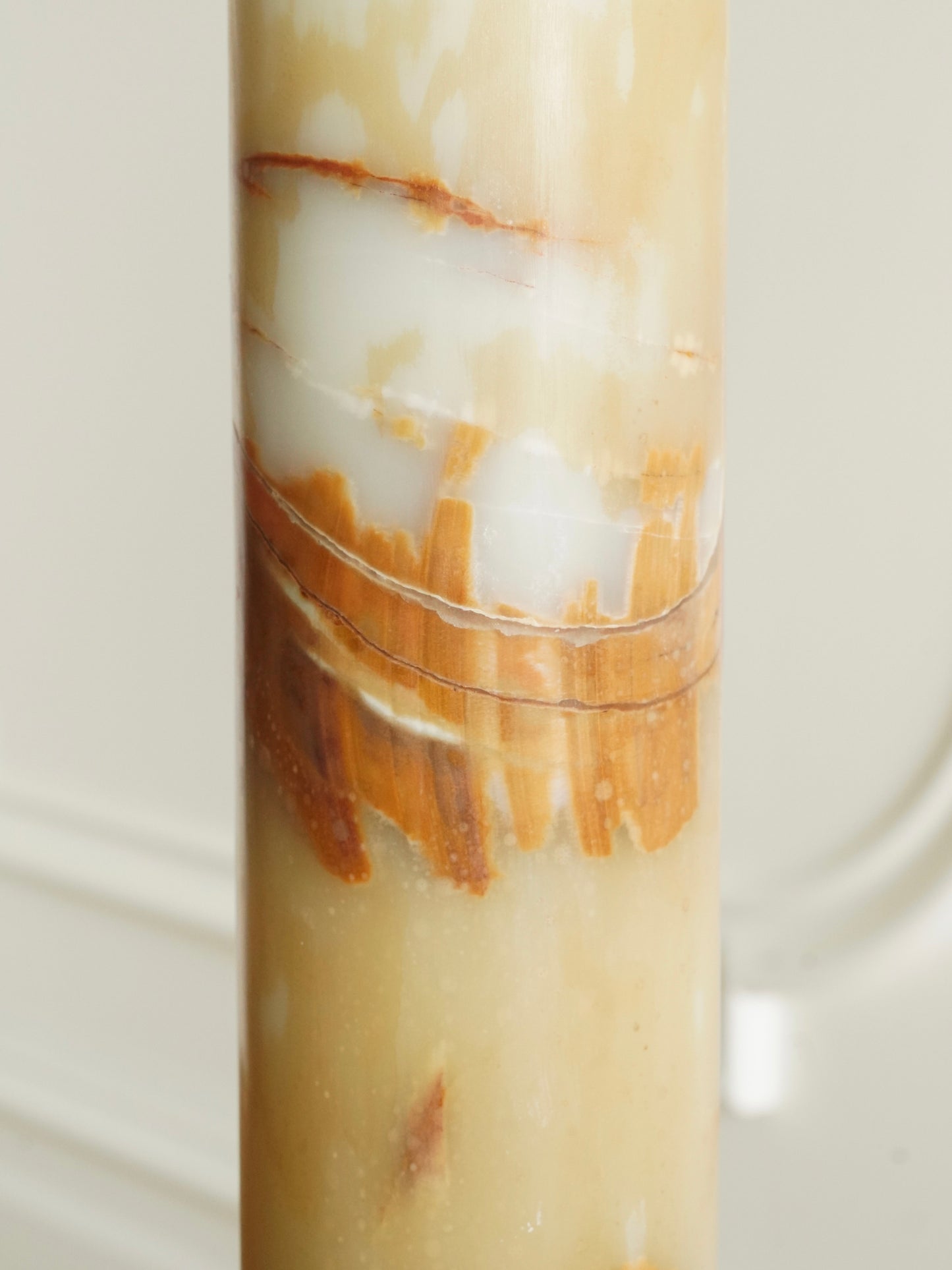 Italian Antique Brass and Marble Pedestal — Classical Decorative Column