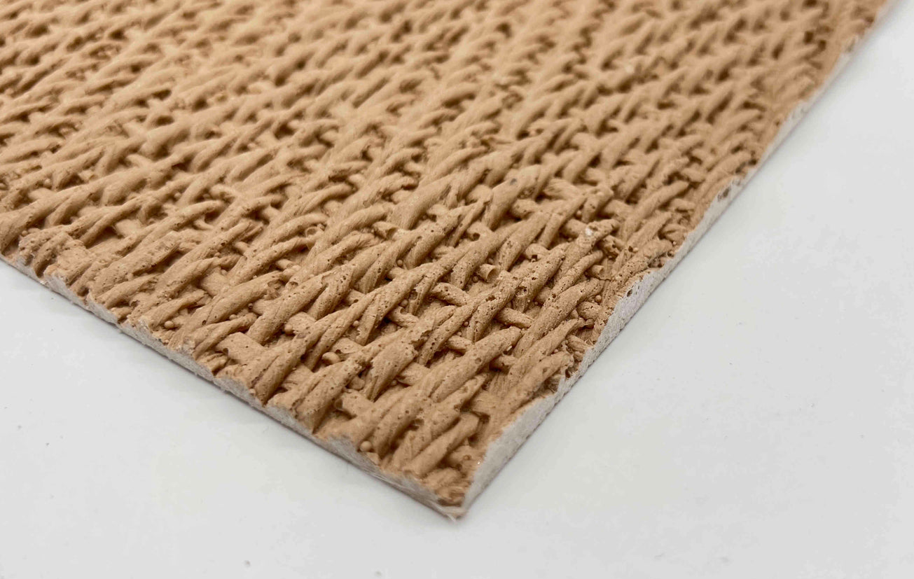 Earth Yellow Rattan Weave Soft Stone Panel