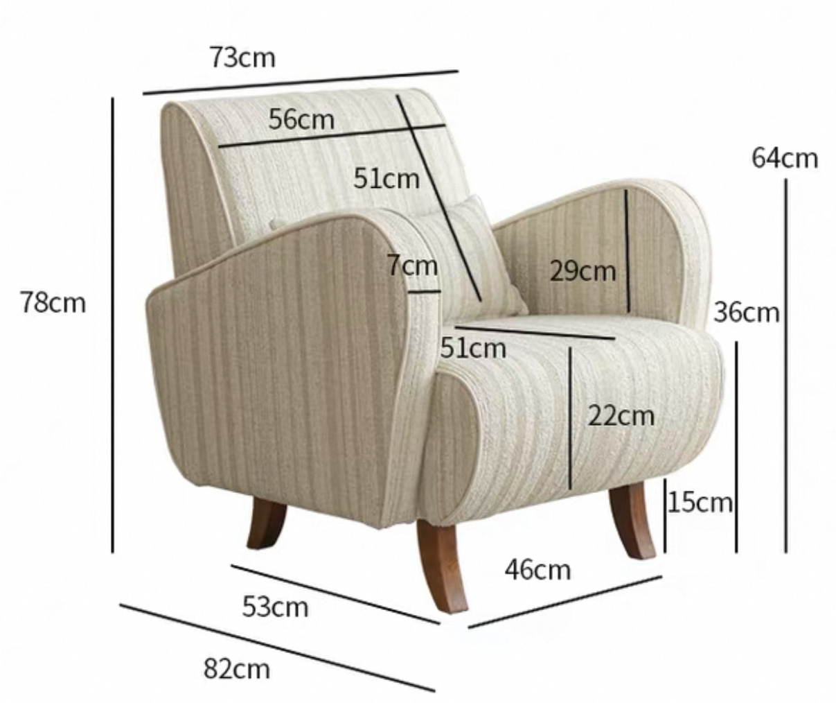 Retro Ivory Lounge Chair