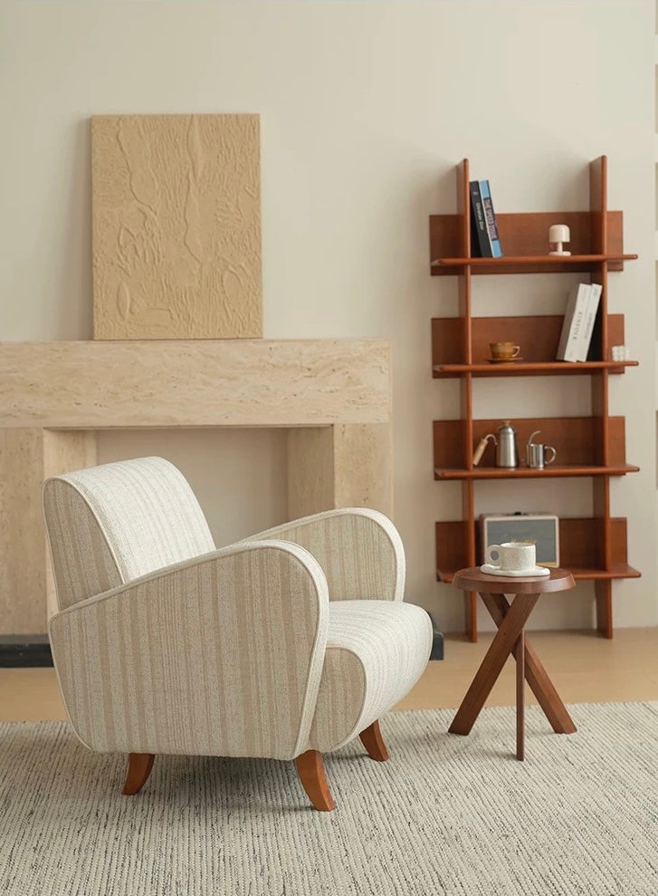 Retro Ivory Lounge Chair