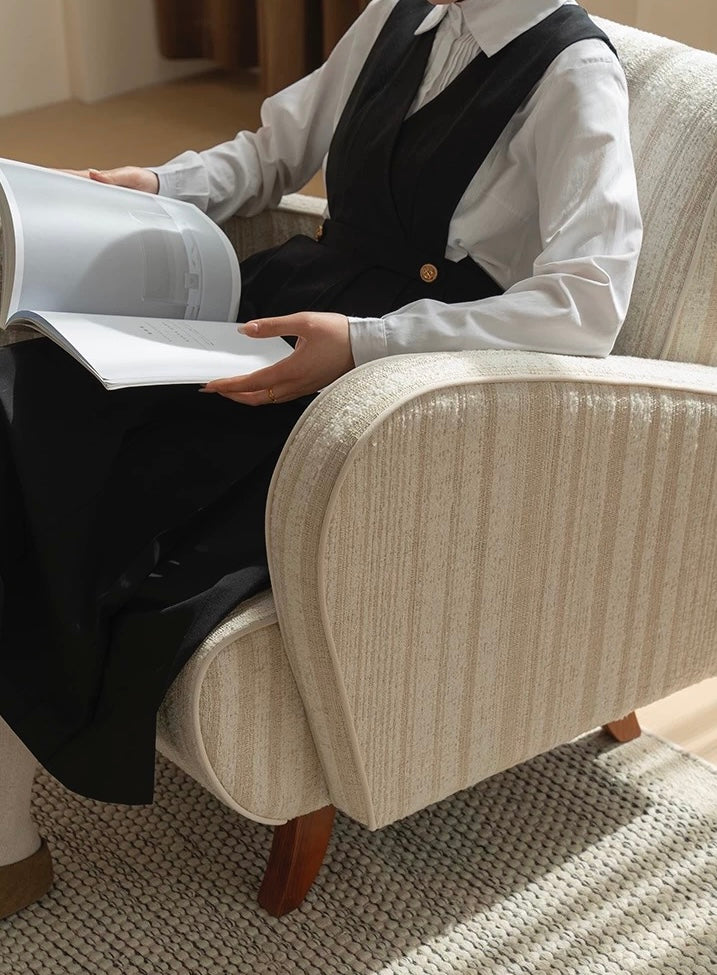 Retro Ivory Lounge Chair