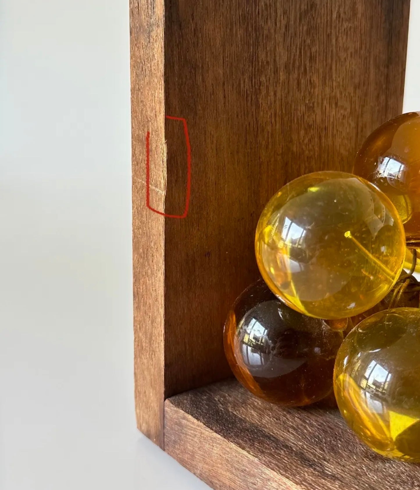 Amber Grape Cluster Bookends – USA, 1960s