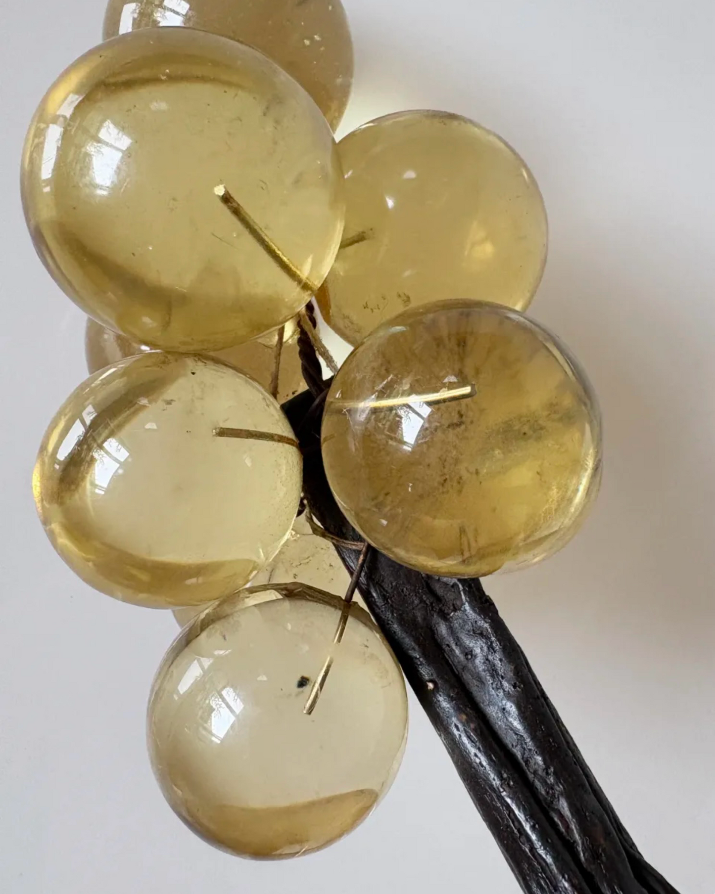 Golden Resin Grape Cluster Sculpture – USA, 1960s (As-Is Special Price)